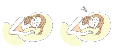 睡眠に悩む女性のイラスト