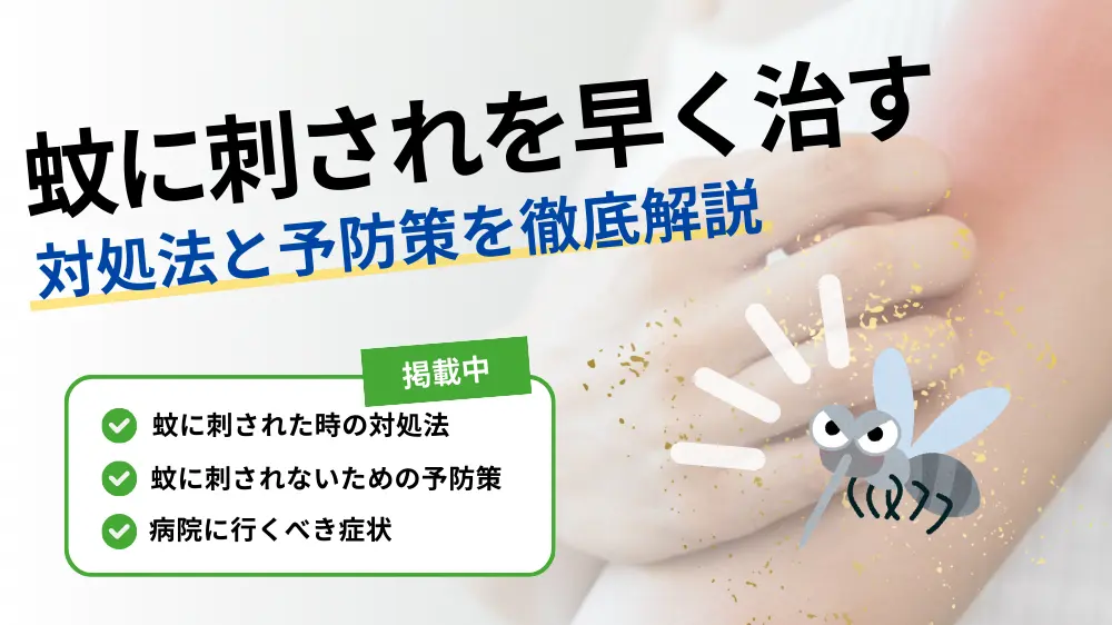 蚊に刺された時に早く治すには？｜対処法と予防策を徹底解説！ | 健達ねっと