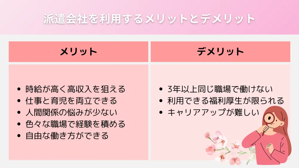 看護師が派遣会社を利用するメリットとデメリット