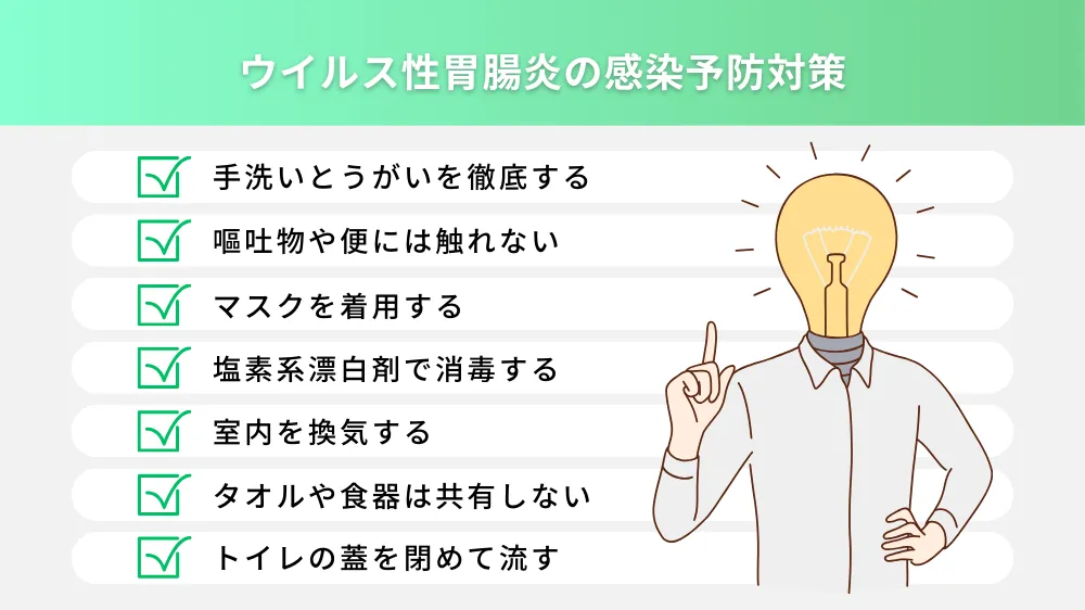 ウイルス性胃腸炎の感染予防対策