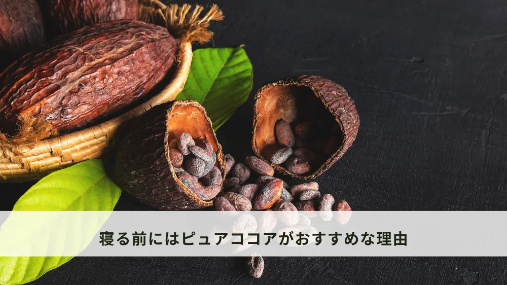 寝る前にはピュアココアがおすすめな理由