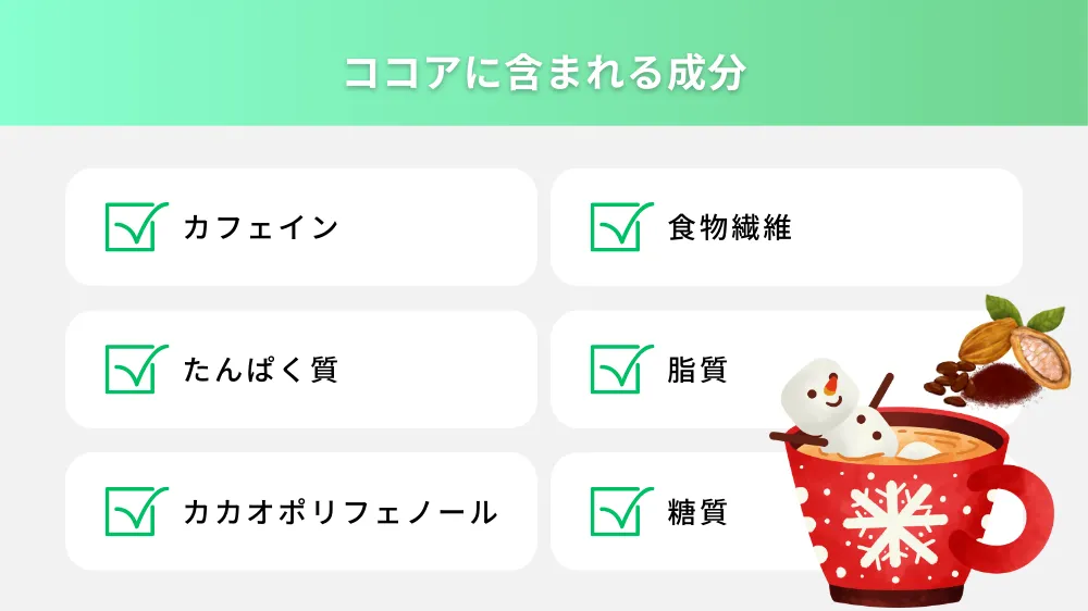 ココアに含まれる成分
