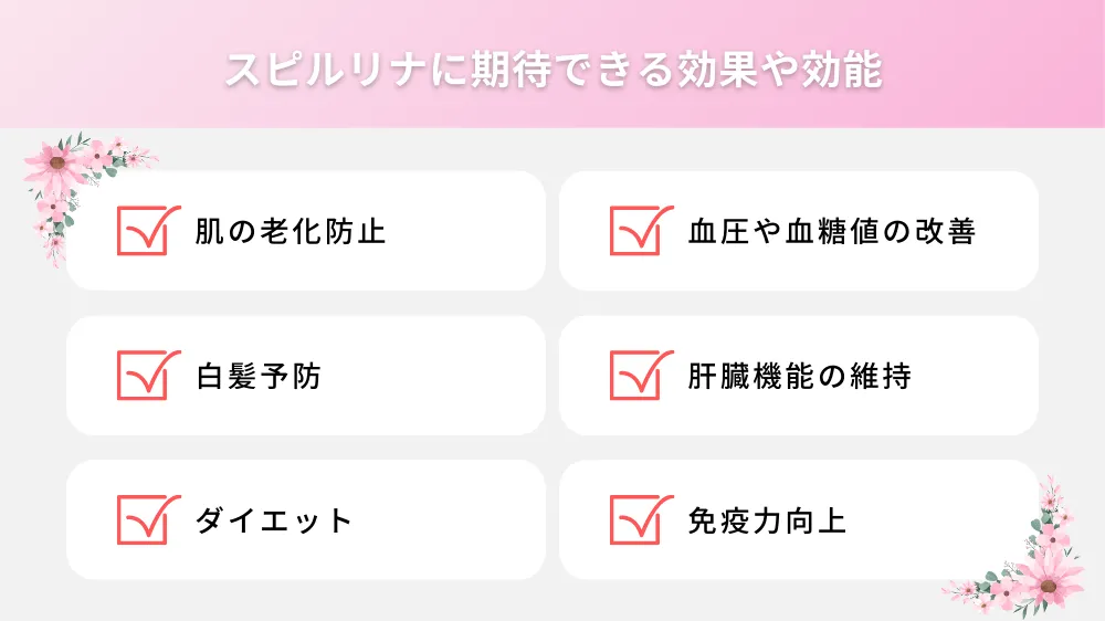 スピルリナに期待できる効果や効能