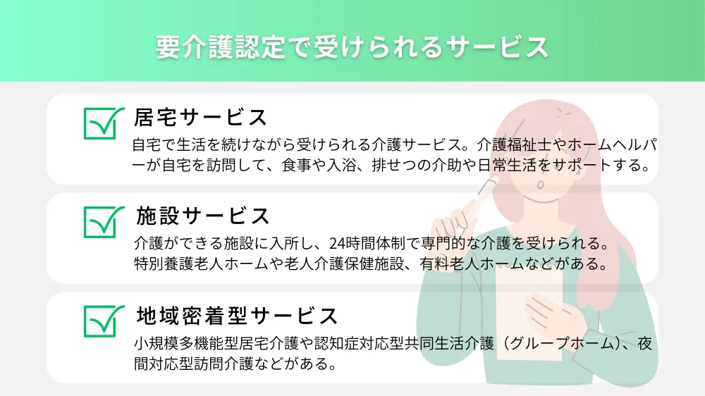 要介護認定で受けられるサービス