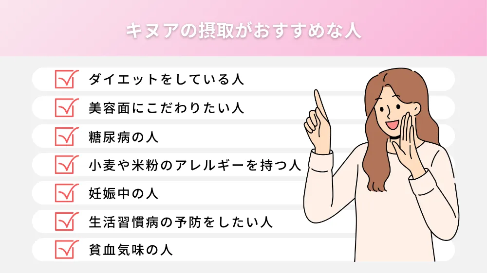 キヌアの摂取がおすすめな人