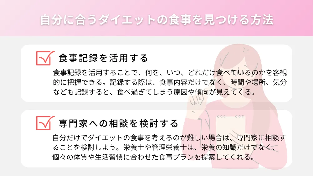 自分に合うダイエットの食事を見つける方法