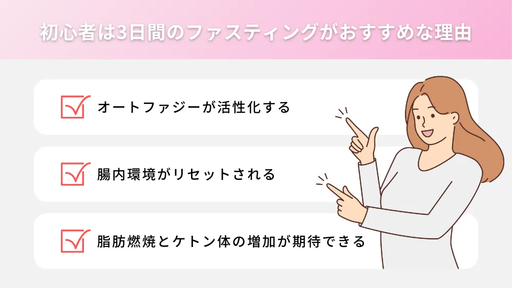 初心者には3日間のファスティングがおすすめな理由