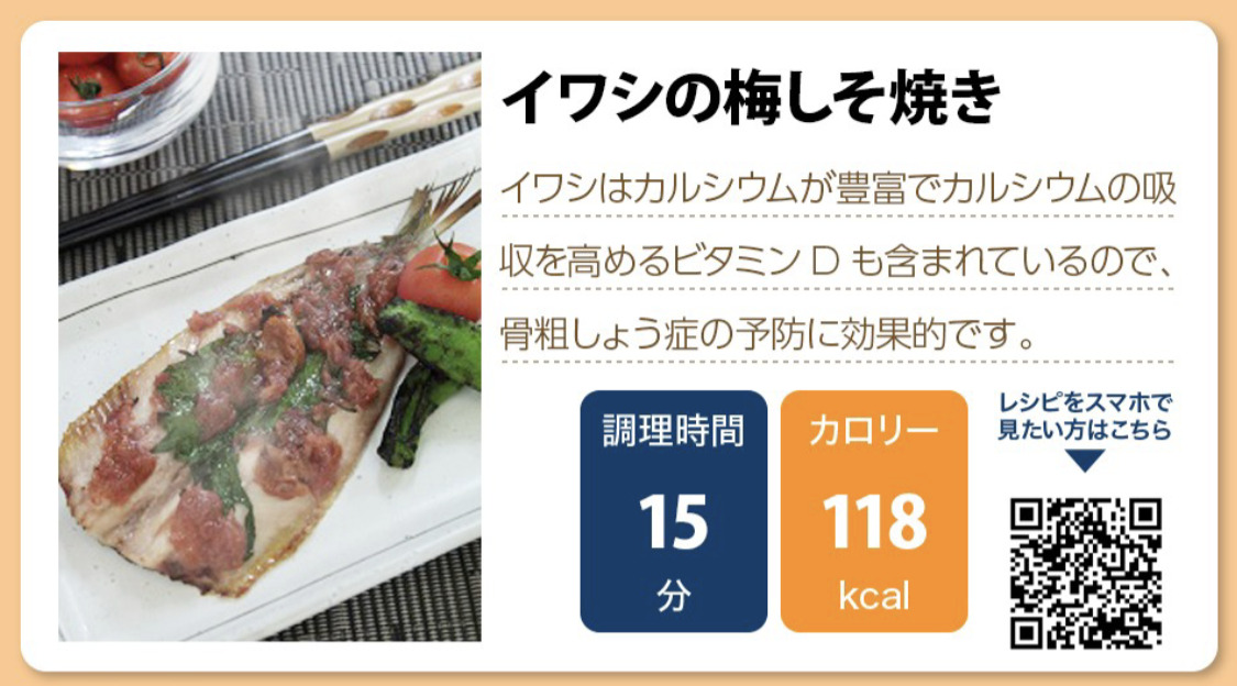 【介護食レシピ】イワシの梅しそ焼き