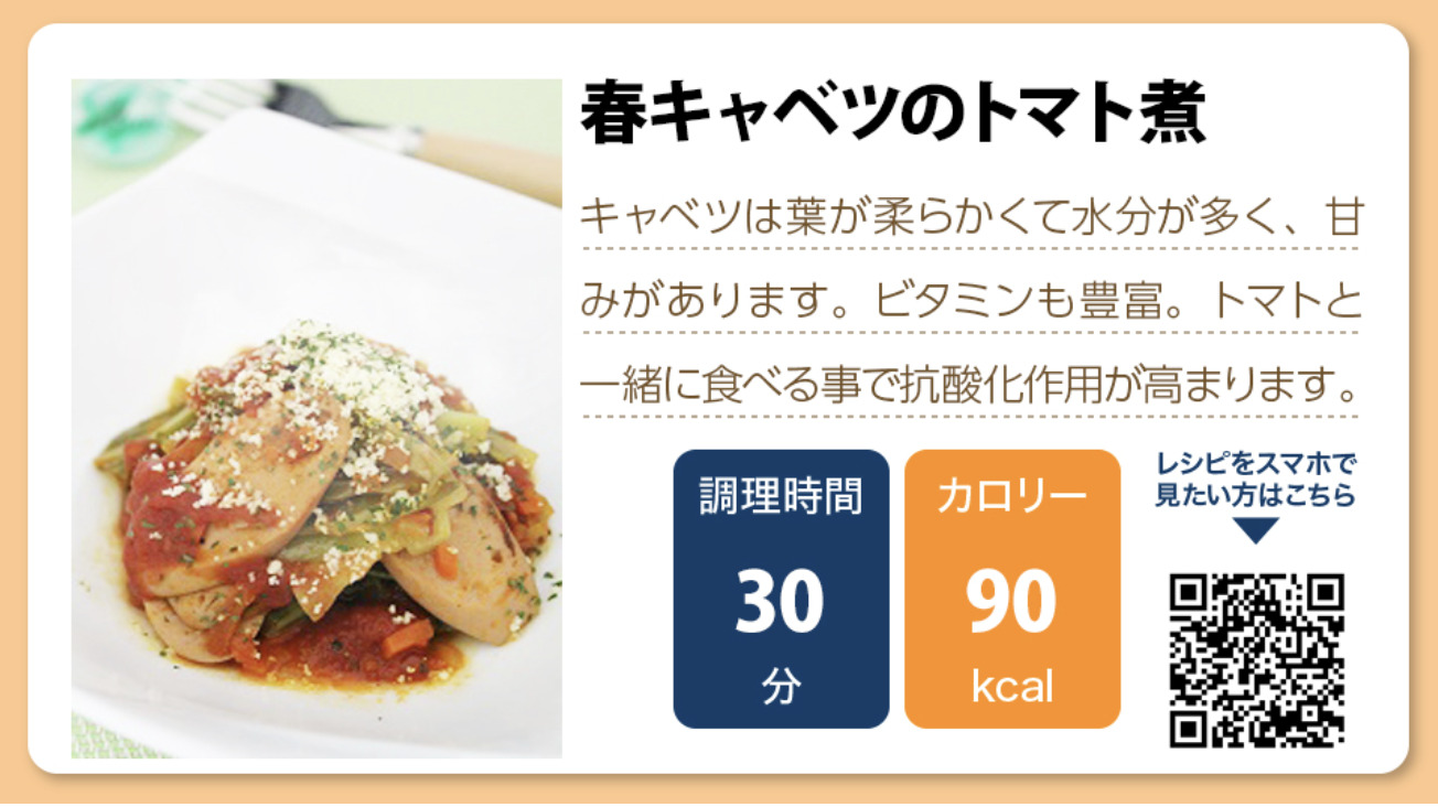 【介護食レシピ】春キャベツのトマト煮