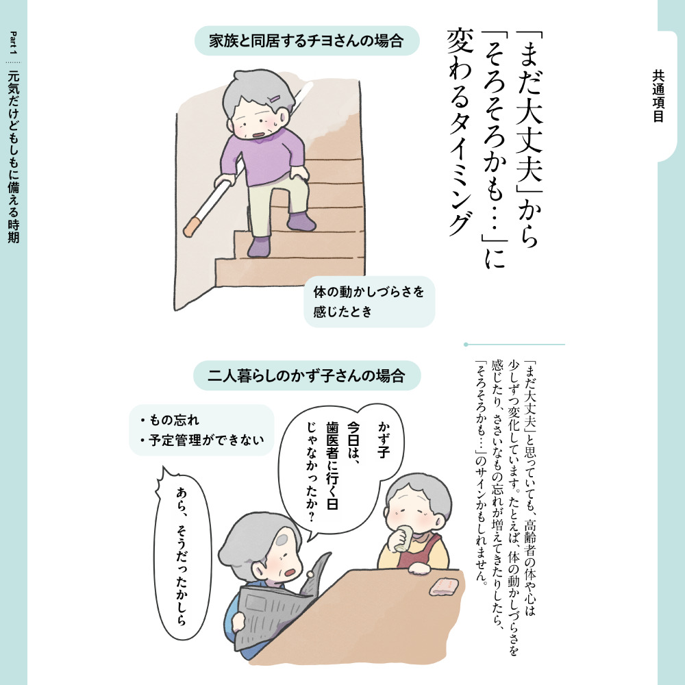 イラストでわかる 高齢者のくらし図鑑 Part1 元気だけどもしもに備える時期