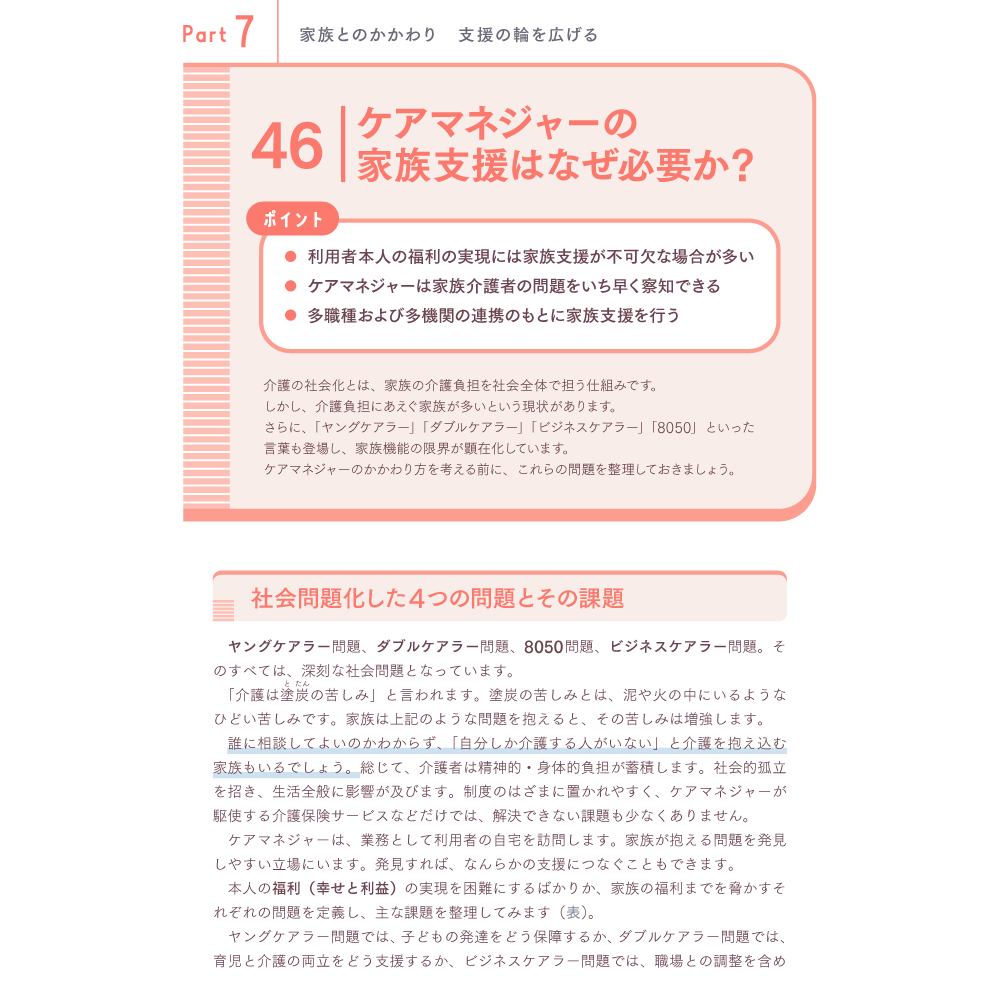 できるケアマネジャーになるために知っておきたい75のこと Part7 家族とのかかわり 支援の輪を広げる