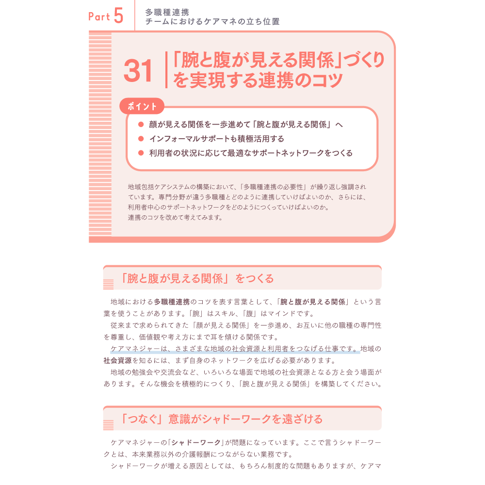 できるケアマネジャーになるために知っておきたい75のこと Part5 多職種連携 チームにおけるケアマネの立ち位置