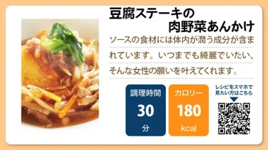 豆腐ステーキの肉野菜あんかけ