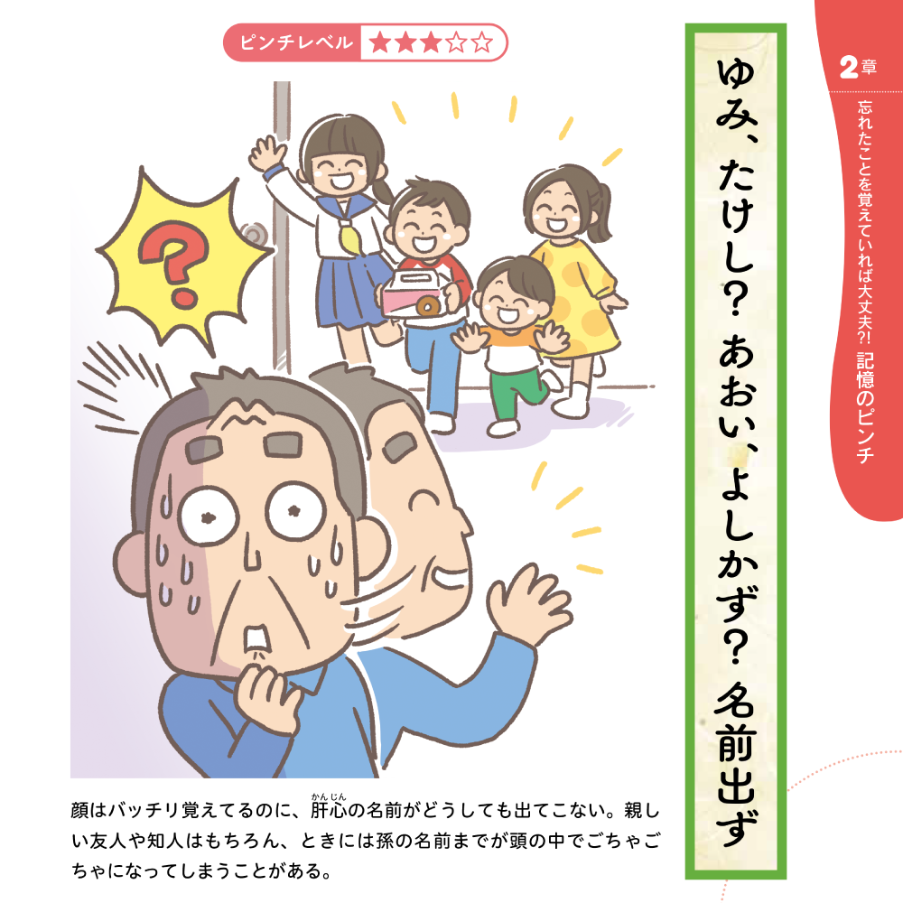 解決！高齢者のピンチ 2章 忘れたことを覚えていれば大丈夫？！記憶のピンチ