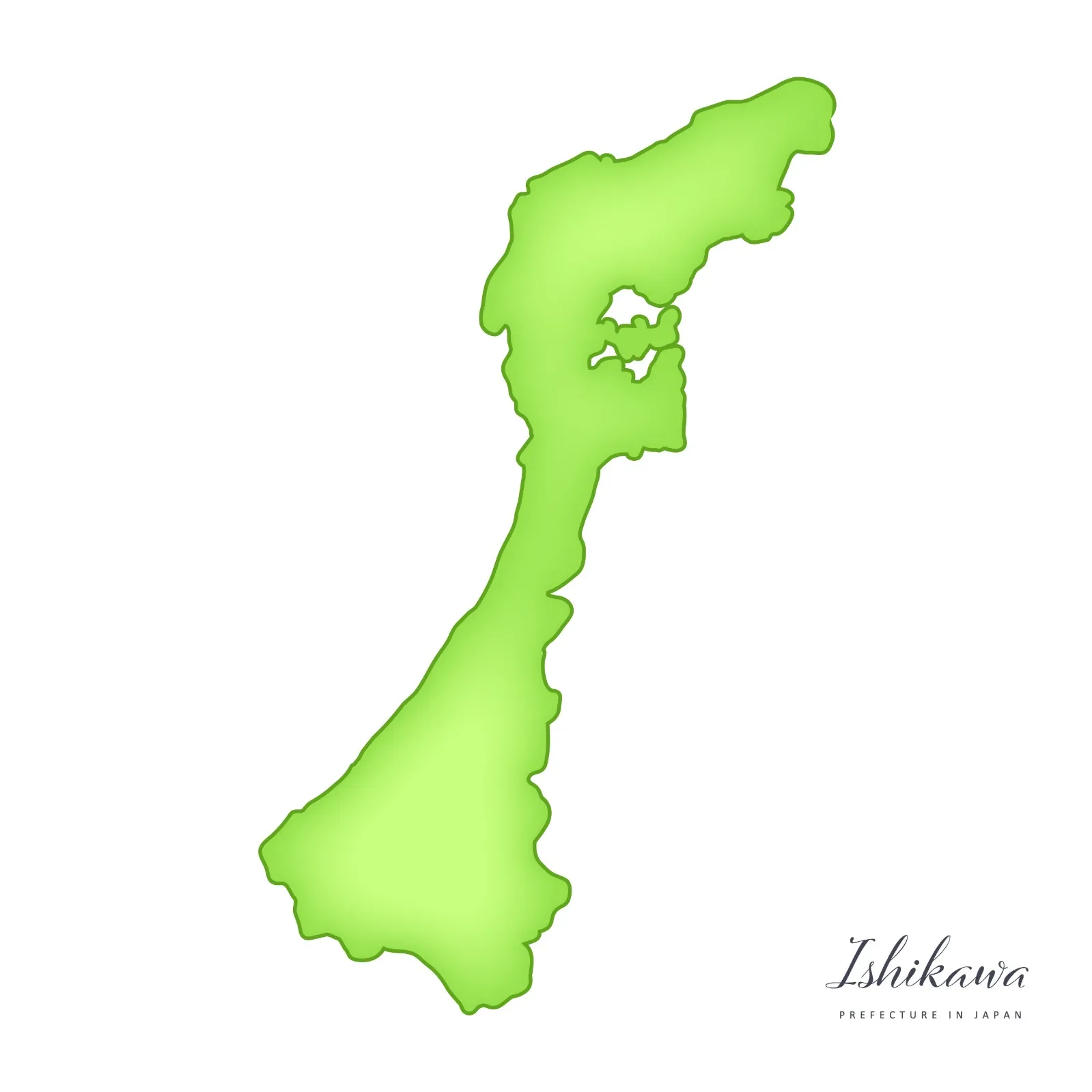 石川県地図イラスト