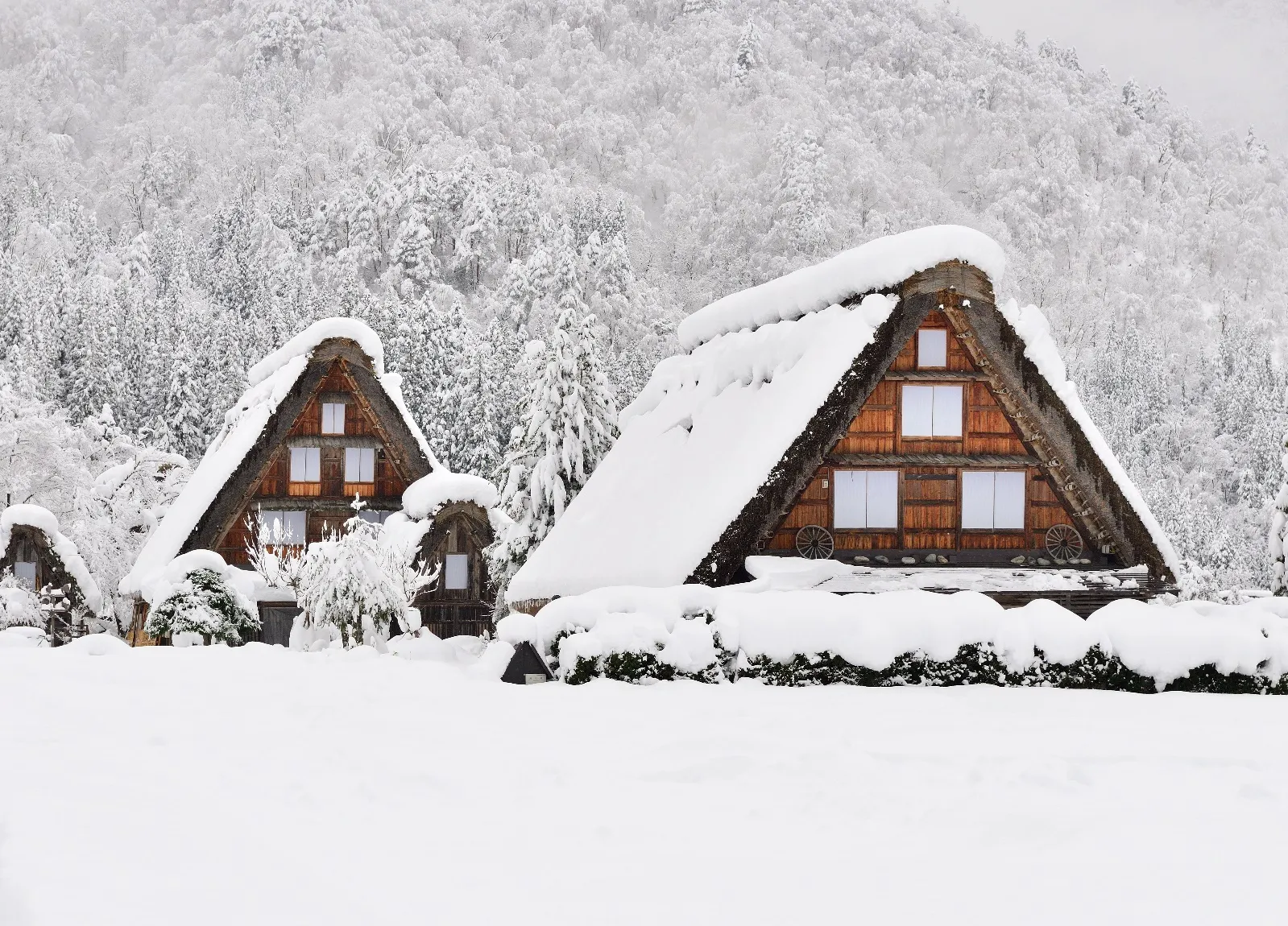 白川郷の雪景色