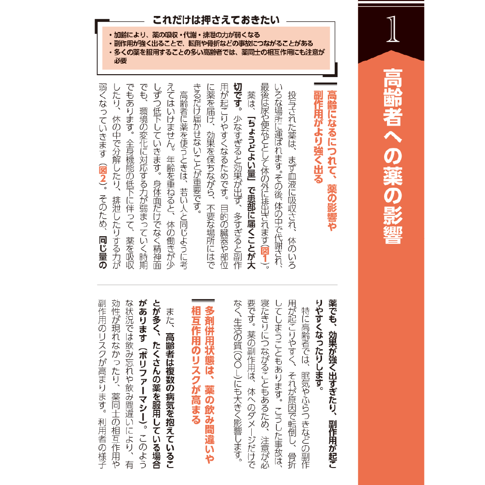高齢者とおくすりのあんしんサポートブック 1高齢者への薬の影響