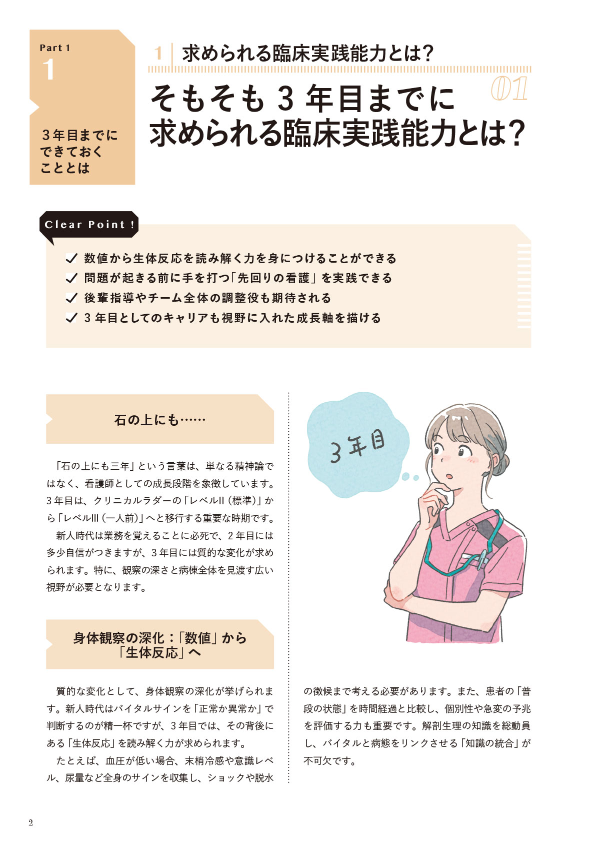 できる看護師と言われるために 3年目までに知っておきたい100のこと Part1 3年目までにできておくこととは 1 求められる臨床実践能力とは?