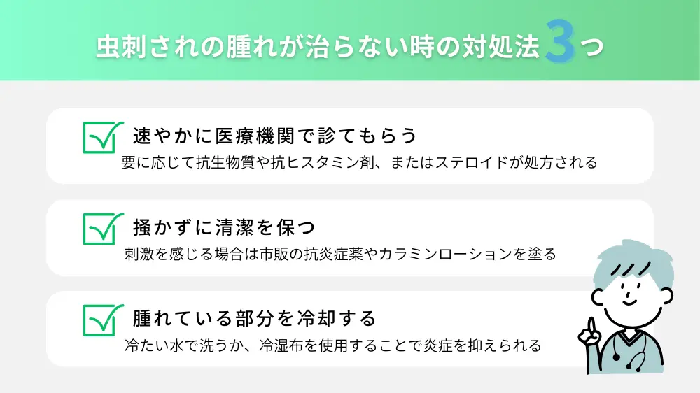 ひどい虫刺されの腫れが治らない時の対処法