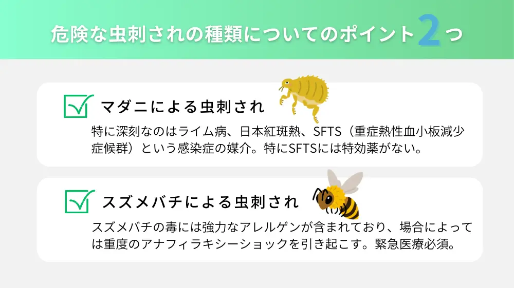 危険な虫刺されの種類