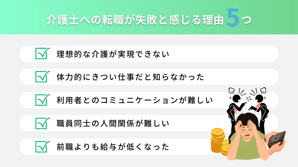 介護士への転職で失敗する理由