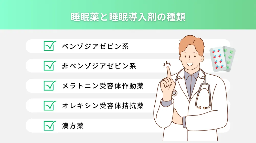 睡眠薬と睡眠導入剤の種類