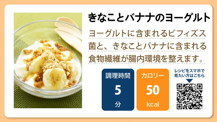 きなことバナナのヨーグルト
