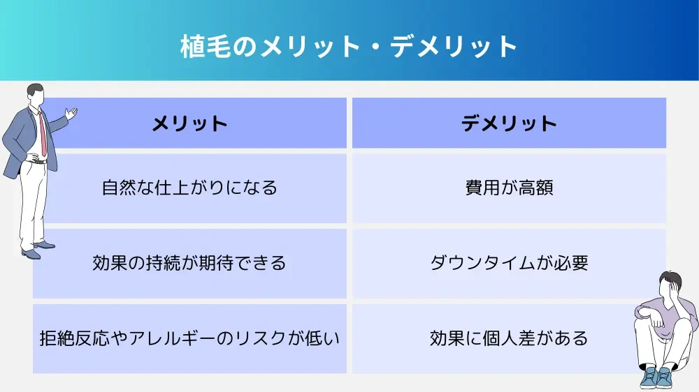 植毛のメリット・デメリット