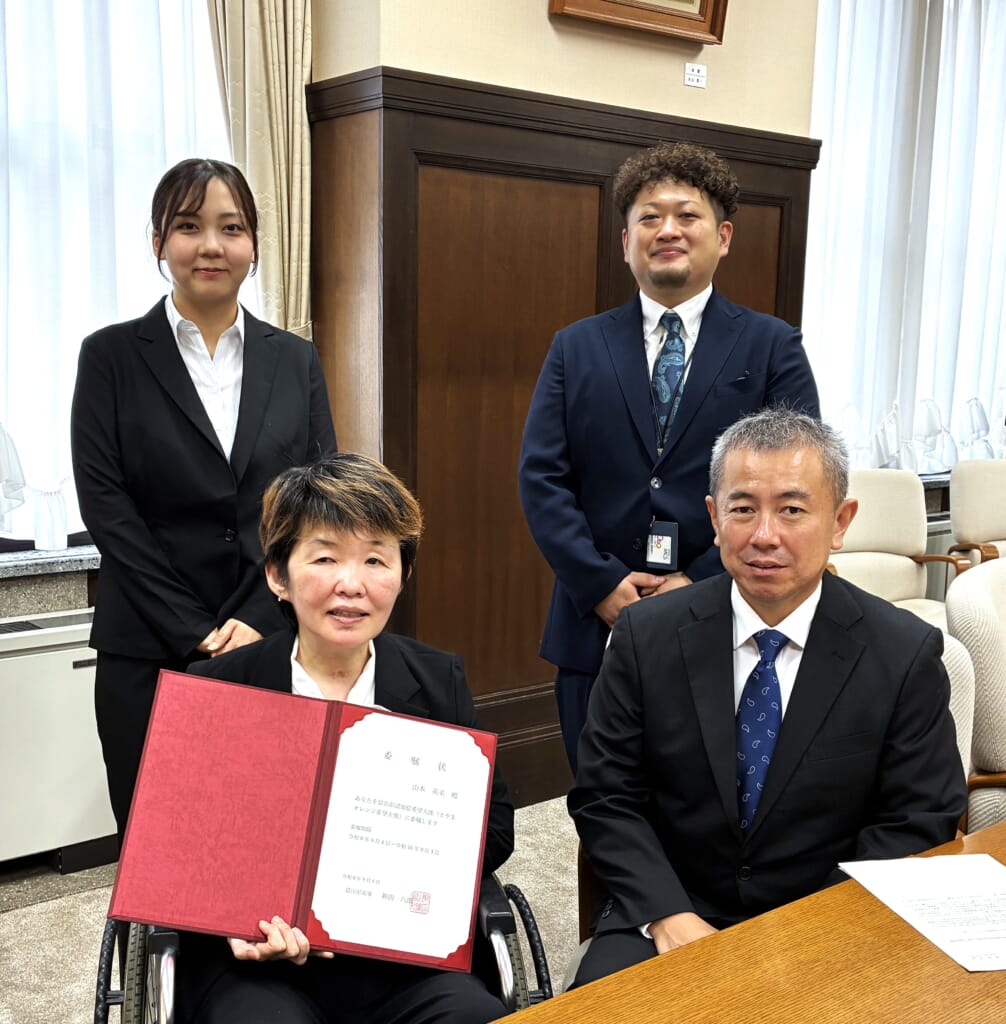 当社運営の「愛の家グループホーム高岡美幸」ご利用者・山本英美様が、富山県初の「認知症希望大使（とやまオレンジ希望大使）」に就任